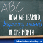 RoShamBo Homeschooling how we learned beginning sounds in one month