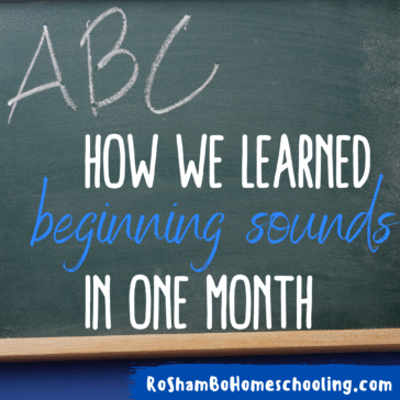 RoShamBo Homeschooling how we learned beginning sounds in one month
