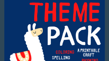RoShamBo Homeschooling promo for llama llama red pajama theme pack