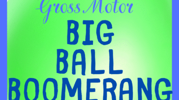 RoShamBo Homeschooling indoor gross motor activity big ball boomerang