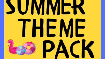RoShamBo Homeschooling Summer Theme Pack promo showing several preschool printable worksheets with a summer theme