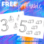 RoShamBo Homeschooling free printable with coloring sheets that include include numbers 1-10 to practice counting and a transportation theme