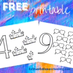 RoShamBo Homeschooling free printable worksheets with coloring sheets showing numbers 1-10 and a summertime theme