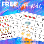 RoShamBo Homeschooling free printable counting clip cards with a summertime theme
