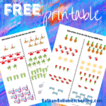 RoShamBo Homeschooling free printable worksheets with groups of more summer things and less summer things for kids to practice comparing quantities