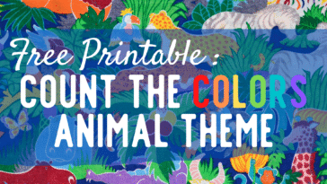 RoShamBo Homeschooling free printable worksheets with animals of various colors that kids can practice counting