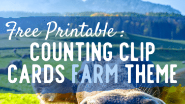 RoShamBo Homeschooling free printable with counting flip cards and a farm animal theme