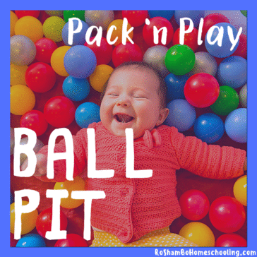 RoShamBo Homeschooling creative ways to reuse your pack 'n play part 1 ball pit