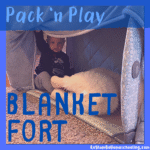 RoShamBo Homeschooling creative ways to reuse your pack 'n play blanket fort