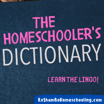 RoShamBo Homeschooling promo the homeschooler's dictionary with homeschool terminology and lingo