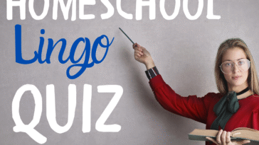 RoShamBo Homeschooling homeschool lingo quiz promo showing a teacher at a blackboard