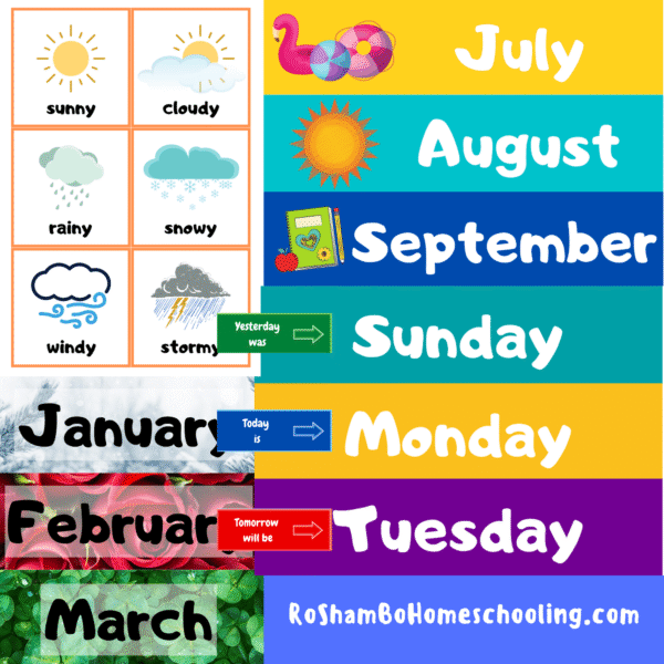 RoShamBo Homeschooling circle time board English version
