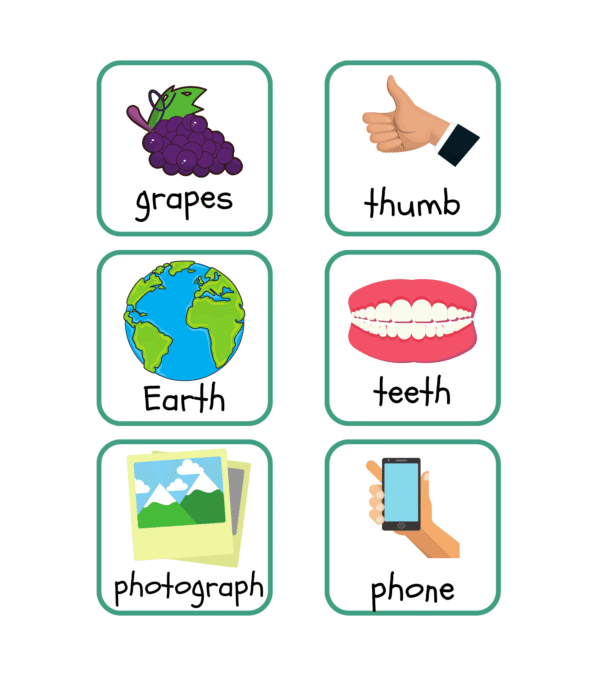 RoShamBo Homeschooling printable game blends and digraphs bingo