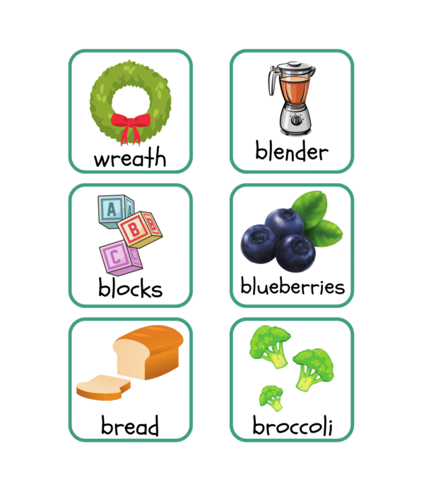 RoShamBo Homeschooling printable game blends and digraphs bingo