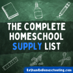 RoShamBo Homeschooling complete homeschool supply list