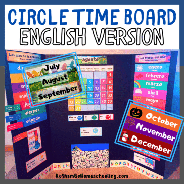 RoShamBo Homeschooling circle time board English version