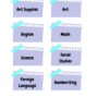 RoShamBo Homeschooling printable homeschool room labels sticky note