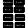 RoShamBo Homeschooling printable homeschool room labels simple black and white