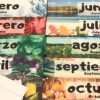 RoShamBo Homeschooling circle time board in Spanish and English month banners