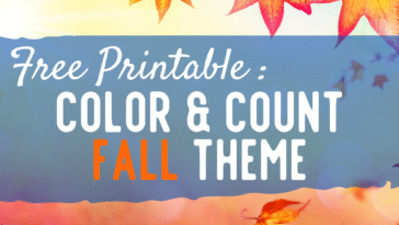 RoShamBo Homeschooling free preschool printable of coloring sheets with numbers and a fall, Halloween, Thanksgiving theme