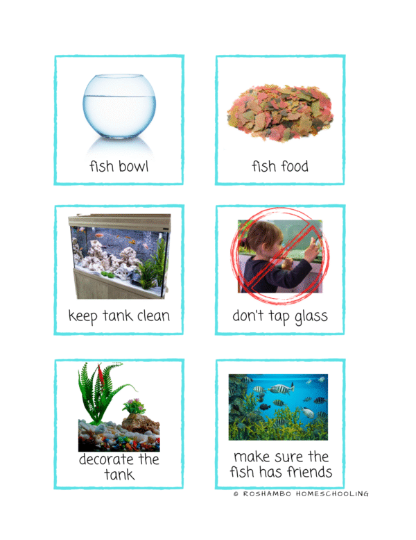 RoShamBo Homeschooling printable pet care match up game
