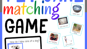 RoShamBo Homeschooling printable pet care match up game