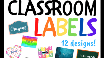 RoShamBo Homeschooling printable homeschool room labels