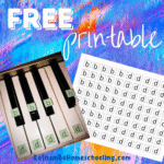 RoShamBo Homeschooling free printable b/d differentiation stickers for piano