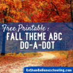 RoShamBo Homeschooling fall theme do-a-dot markers with ABCs promo