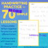 RoShamBo Homeschooling printable handwriting practice pack set 2 lowercase letters 70 lessons