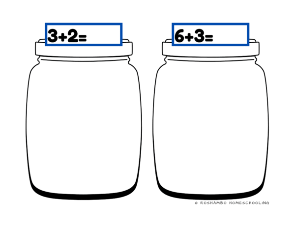 RoShamBo Homeschooling fall theme printable counting and addition practice