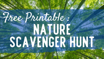 RoShamBo Homeschooling free printable nature scavenger hunt promo