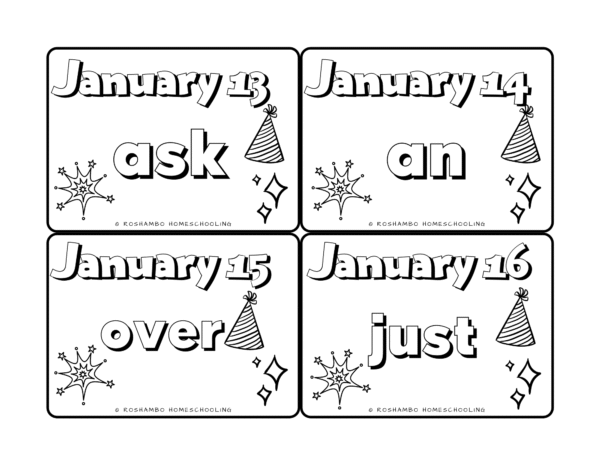 Sight Word of the Day Color Calendar — 1st Grade - Image 2
