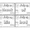 RoShamBo Homeschooling sight word of the day color calendar for 1st grade sample