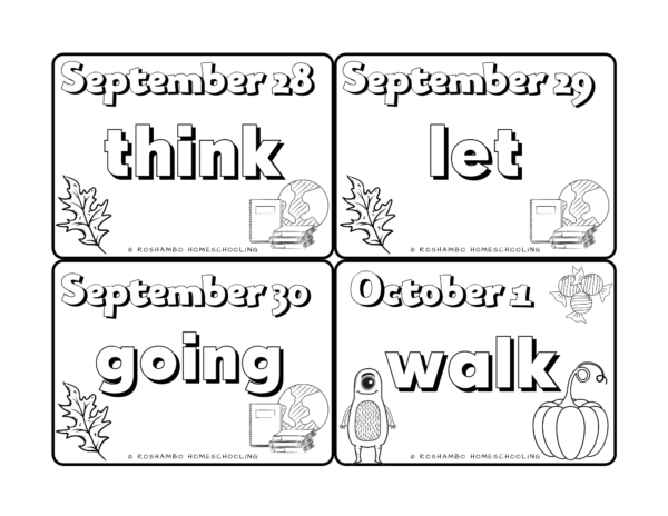 Sight Word of the Day Color Calendar — 1st Grade - Image 5