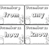 RoShamBo Homeschooling sight word of the day color calendar for 1st grade sample