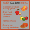 RoShamBo Homeschooling all about fall food theme pack for elementary school