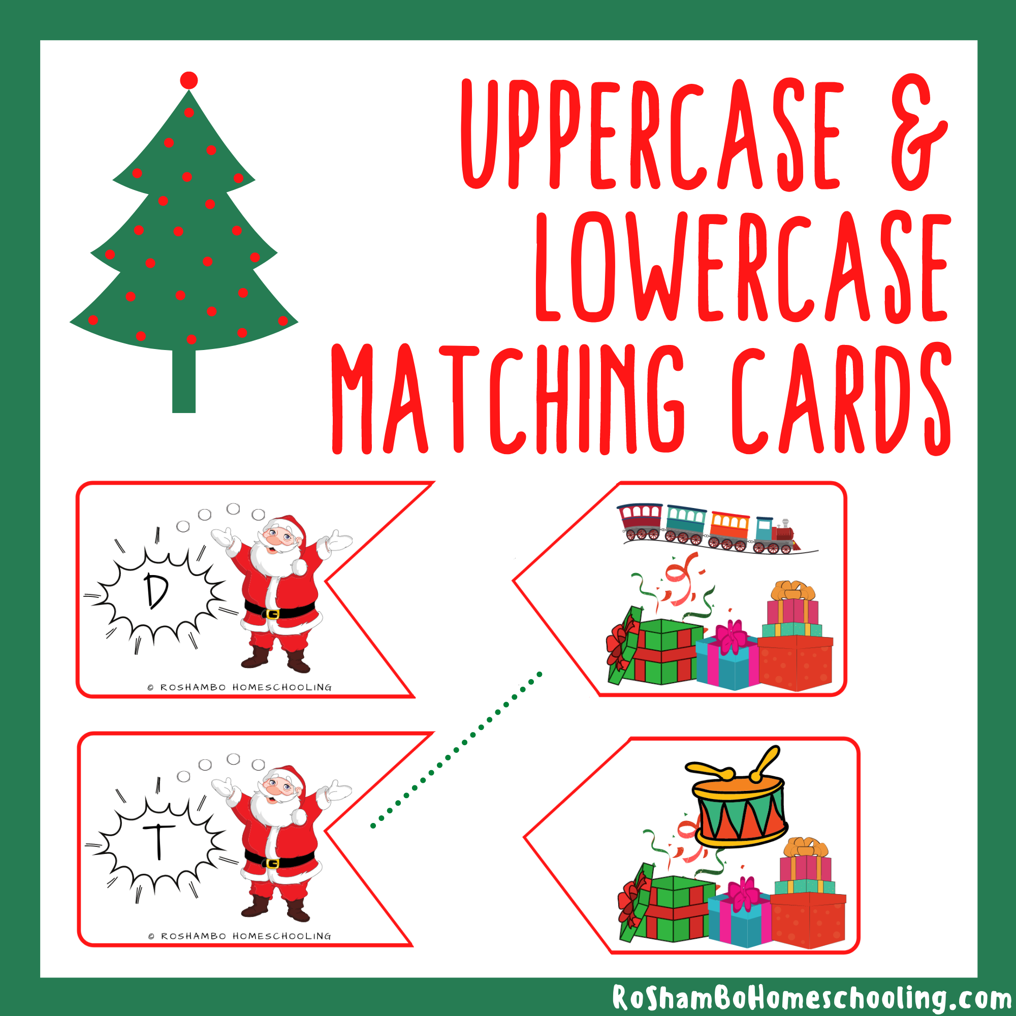 RoShamBo Homeschooling presents from Santa beginning sounds matching game samples