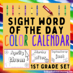RoShamBo Homeschooling sight word of the day color calendar for 1st grade