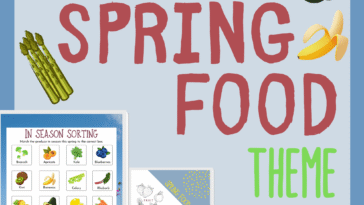 RoShamBo Homeschooling all about spring food theme pack for teaching in season produce
