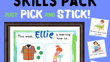 RoShamBo Homeschooling printable Montessori practical life skills pack pick & stick