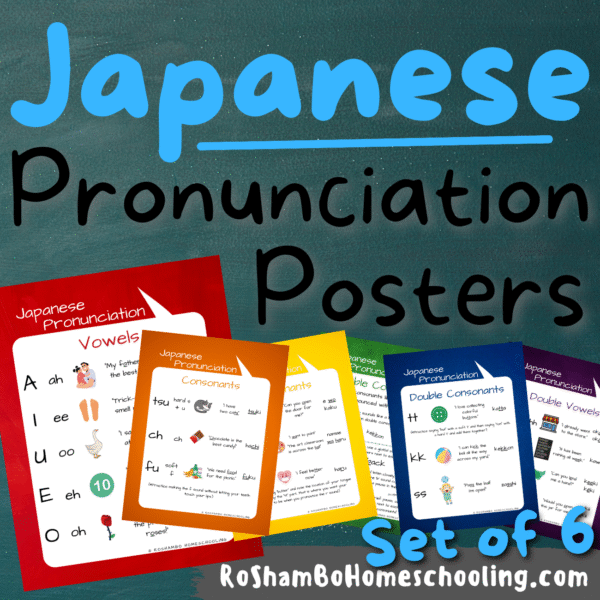 RoShamBo Homeschooling Japanese pronunciation posters reference guide for classrooms