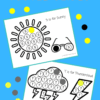 RoShamBo Homeschooling Do A Dot coloring sheets weather theme