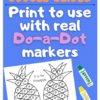 RoShamBo Homeschooling Do A Dot coloring sheets
