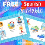 RoShamBo Homeschooling free printables posters with summer theme vocabulary in Spanish
