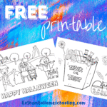 RoShamBo Homeschooling free printable Halloween coloring sheets for kids