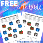 RoShamBo Homeschooling free printable christmas present color counting for preschool and kindergarten