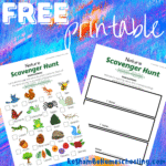 RoShamBo Homeschooling free printable nature scavenger hunt science activity sheets